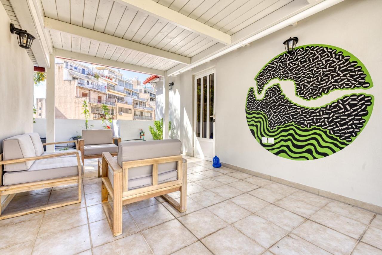 Chic Rooftop Studio W/ Terrace - Near Acropolis Atenas Exterior foto